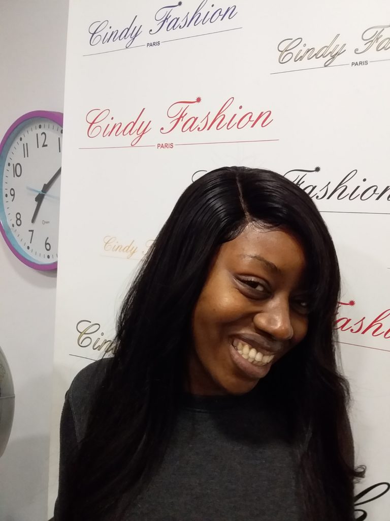 cheveux afro pose tissage + top closure